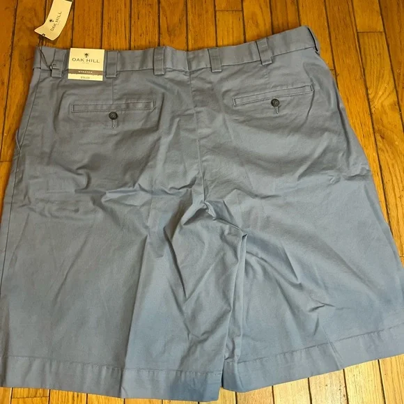 oak hill chino shorts Men’s Size 44 Gray/blue Golf Casual 10” Inseam NWT - Picture 7 of 8